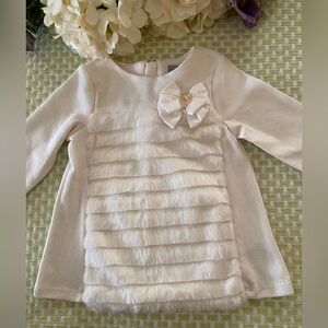 ❄️🧚‍♂️Tahari Baby Faux Fur Dress🧚‍♂️❄️
